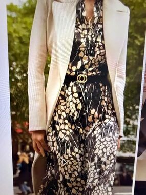 Richard Allen Long Sleeve Belted Midi Dress